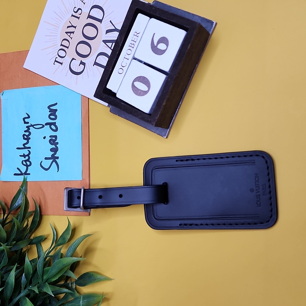 BNEW LOUIS VUITTON LV HORIZON RECTANGULAR BLACK LUGGAGE TAG